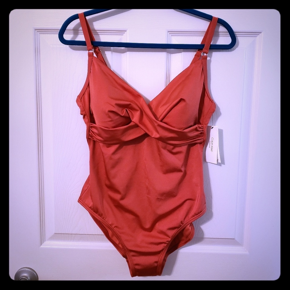 Womens Calvin Klein one piece bathing suit size 12